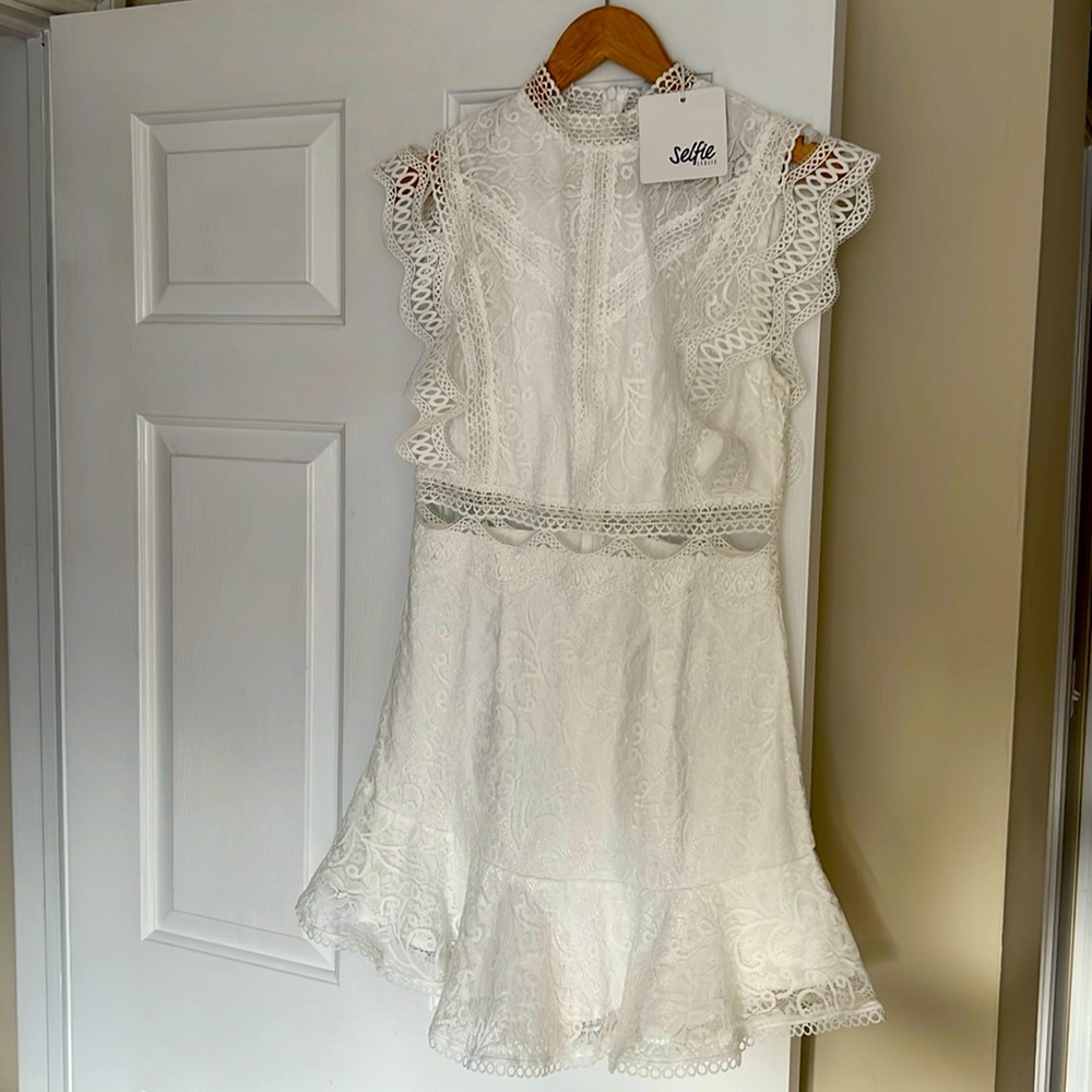 Selfie Leslie white dress - NWT